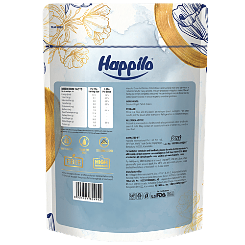 Happilo Essentials Golden Royal Zahidi Dates, 500 g  