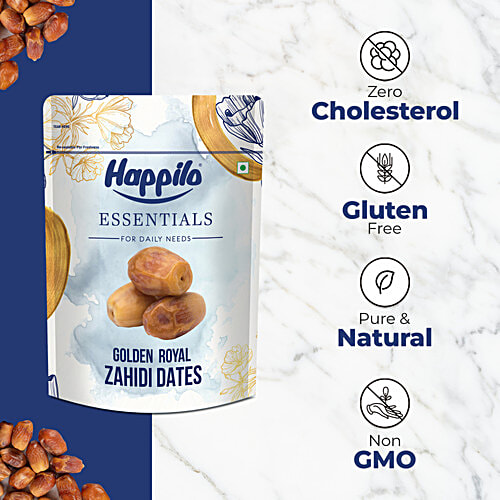 Happilo Essentials Golden Royal Zahidi Dates, 500 g  