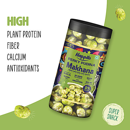 Happilo Perky Pudina Makhana, 80 g  