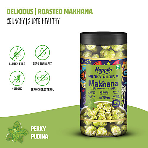 Happilo Perky Pudina Makhana, 80 g  