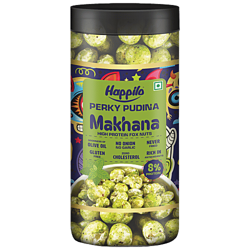 Happilo Perky Pudina Makhana, 80 g  