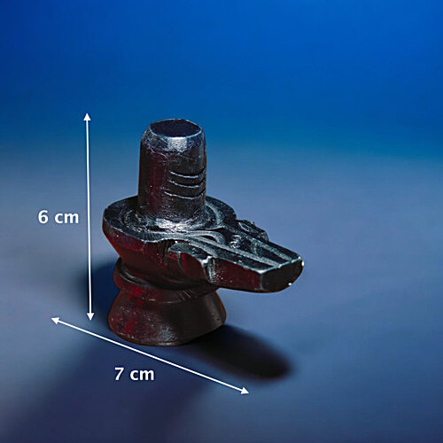 House of Festivals Stone Shivling - Black, 1 pc