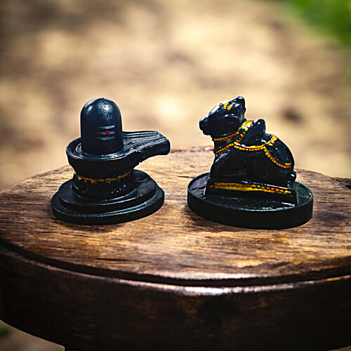 House of Festivals Shivling & Nandi - Black, 2 pcs
