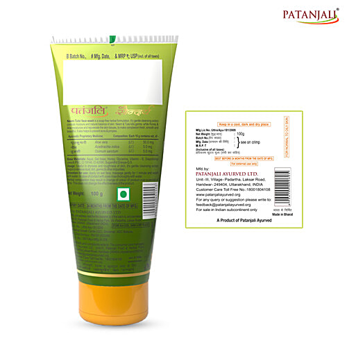 Patanjali Saundarya Neem Tulsi Face Wash, 100 g  