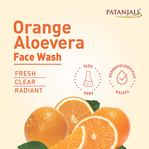 Patanjali Orange Aloevera Face Wash, 100 g  