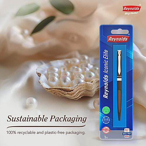 Reynolds Iconic Metal Elite Brown Colour 0.7 mm Ball Pen - Blue Ink, 1 pc  Premium Metal Pen With Twist Mechanism,