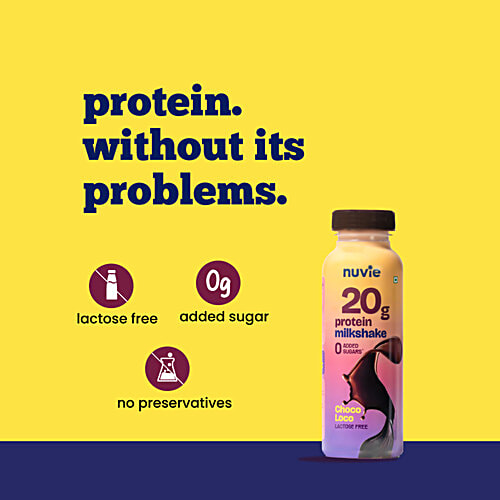 Nuvie Lactose Free Chocolate Protein Milkshake, 250 ml  