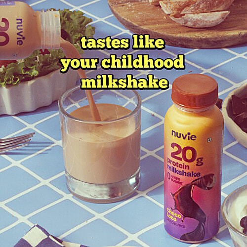 Nuvie Lactose Free Chocolate Protein Milkshake, 250 ml  