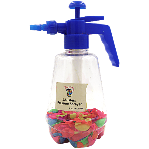 Darling Toys Multicolour Ballons With Pressure Sprayer, Pack of 1 (1.5 L)