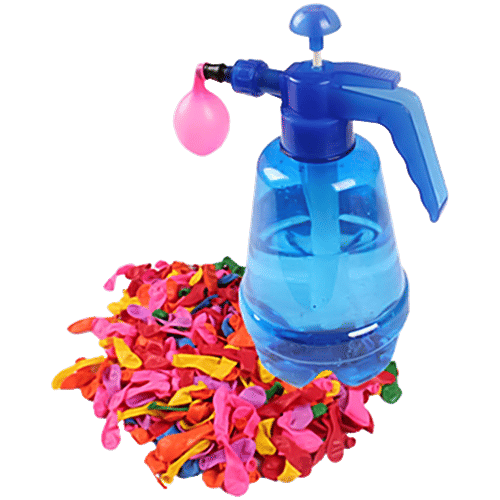 Darling Toys Multicolour Ballons With Pressure Sprayer, Pack of 1 (1.5 L)