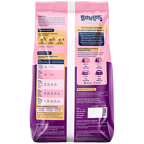 Bowlers Nutrimax Chicken & Milk Dry Food For Puppy, 1.2 kg  For All Breeds