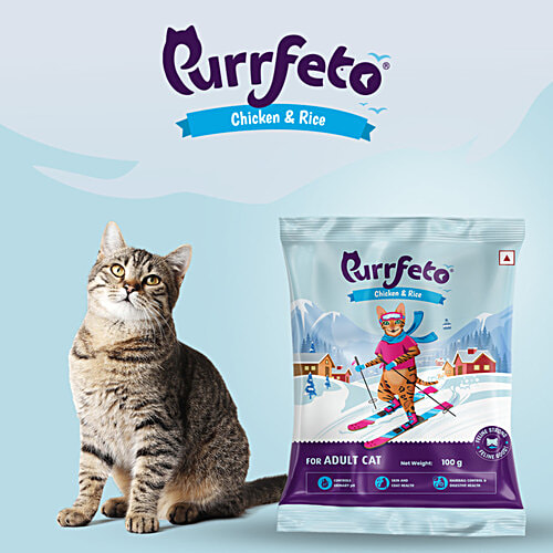 Purrfeto Chicken & Rice - Adult Dry Cat Food, 100 g