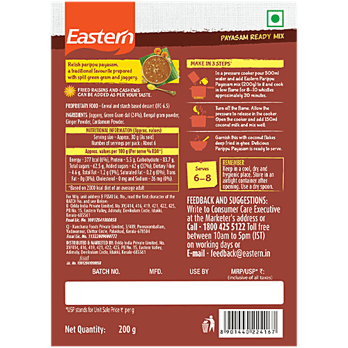 Eastern Parippu Payasam - Ready Mix, 200 g  