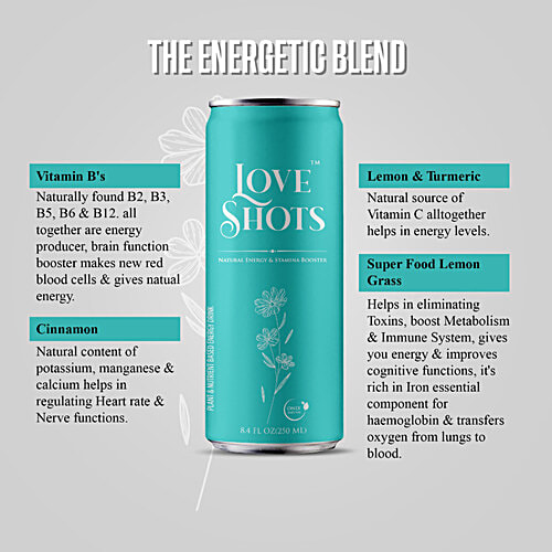 Love Shots Natural Energy & Stamina Booster Dietary Supplement, 250 ml Can