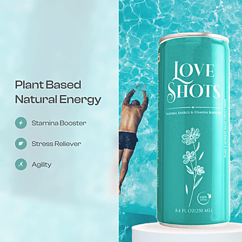 Love Shots Natural Energy & Stamina Booster Dietary Supplement, 250 ml Can