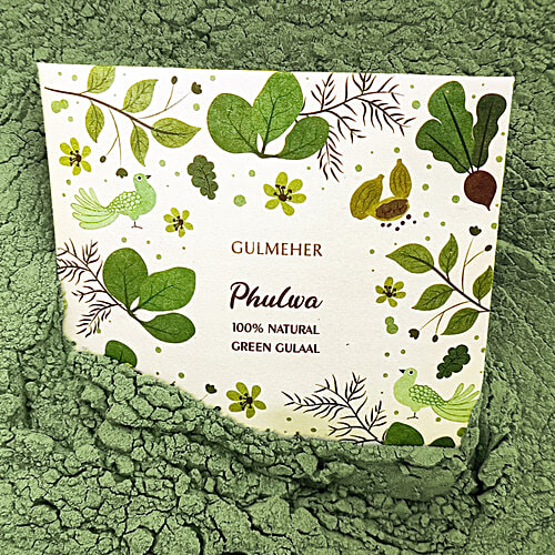 Gulmeher Phulwa Natural Green Gulaal, 50 g  