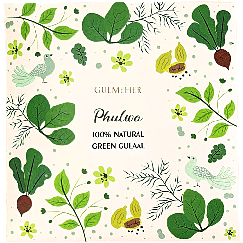 Gulmeher Phulwa Natural Green Gulaal, 50 g  