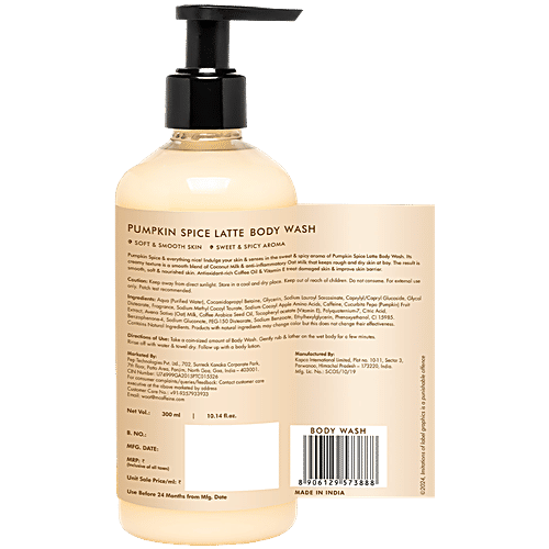 mCaffeine Pumpkin Spice Latte Body Wash, 300 ml  