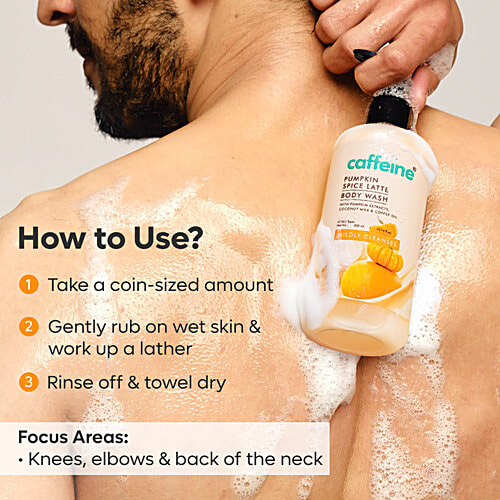 mCaffeine Pumpkin Spice Latte Body Wash, 300 ml  