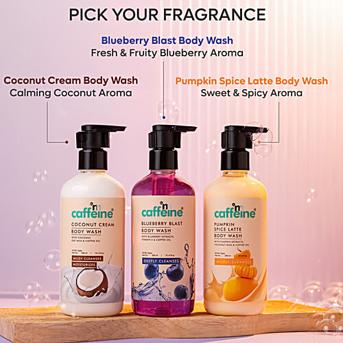 mCaffeine Pumpkin Spice Latte Body Wash, 300 ml  