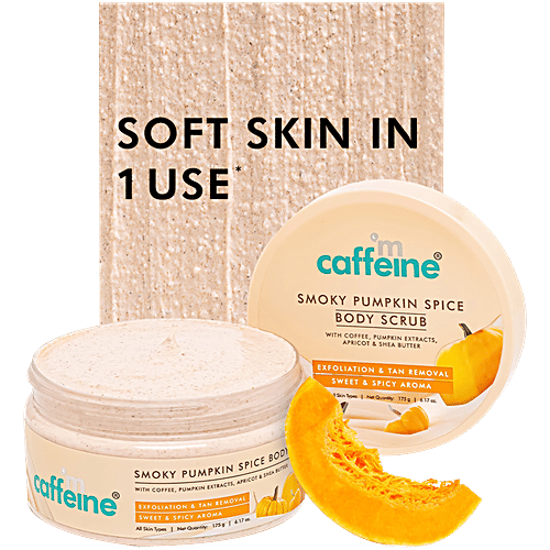 mCaffeine Smoky Pumpkin Spice Body Scrub, 175 g  