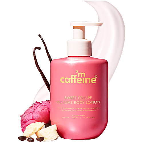 mCaffeine Sweet Escape Perfume Body Lotion - Fruity-Floral Fragrance, 300 ml  