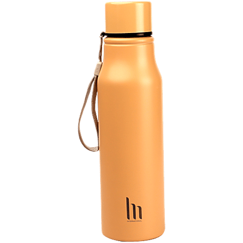 Hoom Stainless Steel Single Wall Water Bottle - Beige, 750 ml  