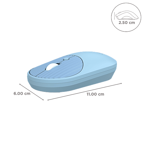 Croma Croma 2.4 GHz Wireless Optical Mouse with Power Saving Feature (1600 DPI Adjustable, Ambidextrous Design, Blue), 1 Unit  