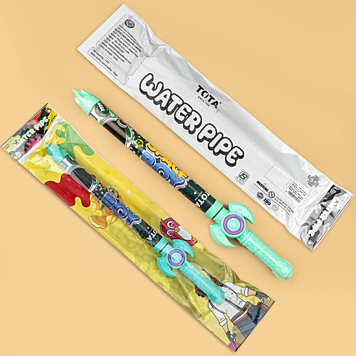 Tota 3D Heart Pipe Pichkari - Blue Colour, 1 pc