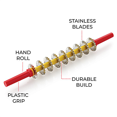 DS Shankarpali Belan Roller Cutter Slicer With Stainless Steel Blades - For Mithai, Kaju Katli, 1 pc  