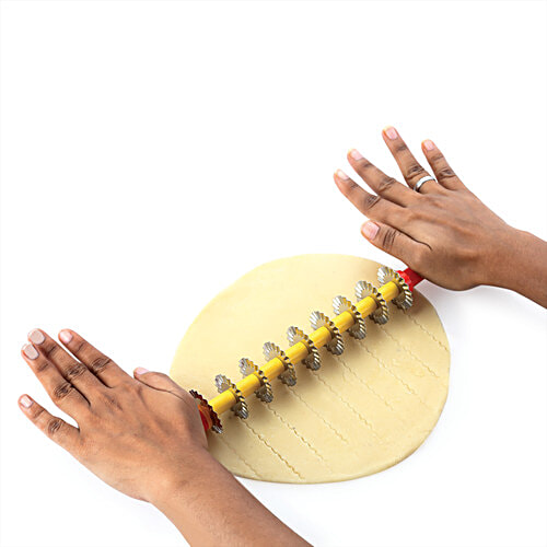 DS Shankarpali Belan Roller Cutter Slicer With Stainless Steel Blades - For Mithai, Kaju Katli, 1 pc  