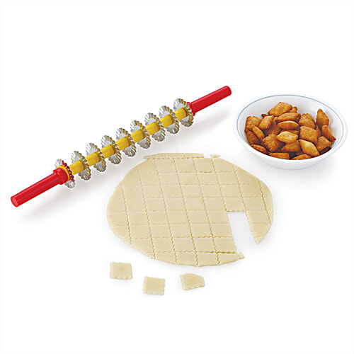 DS Shankarpali Belan Roller Cutter Slicer With Stainless Steel Blades - For Mithai, Kaju Katli, 1 pc  