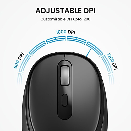 Portronics Key7 Combo Wireless Keyboard & Mouse - For PC, Laptop & Mac, 2 pcs With 2.4 GHz USB Receiver, 10m Working Range, 12 Shortcut Keys, Adjustable DPI