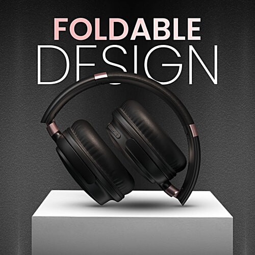 Portronics Muffs M3 Over-Ear Headphones - With ANC Enabled, 1 Unit  Up to 40 Hours Playtime, In-Built Mic, 40mm Driver, Powerful Bass, Soft Ear Cushion, BT 5.3V, AUX-In, Foldable Design, Type C Fast Charging