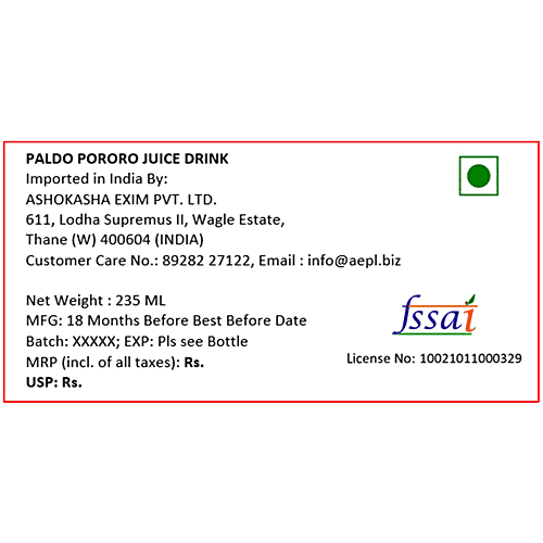 Paldo Pororo Tropical Fruits Flavor Drink, 235 ml  