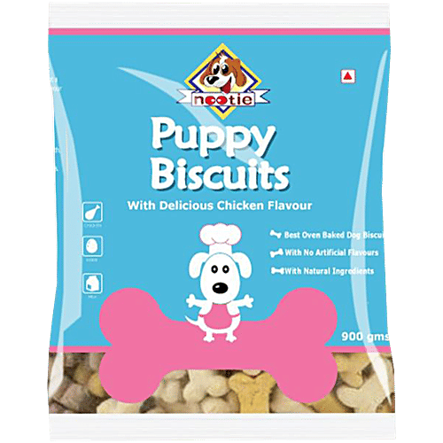 Nootie Chicken Flavour Puppy Biscuits, 900 g Natural Ingredients, No Artificial Flavours, Oven Baked Biscuits