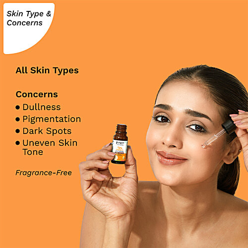 Pilgrim 10% Vitamin C Face Serum With 5% Niacinamide For Daily Brightness, 10 ml  For All Skin Types, Reduces Dark Spots
