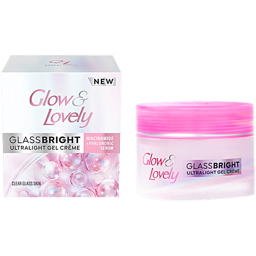 Glow & Lovely Glass Bright Ultralight Gel Creme, 23 g