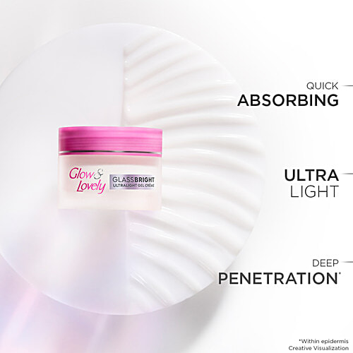Glow & Lovely Glass Bright Ultralight Gel Creme, 50 g  