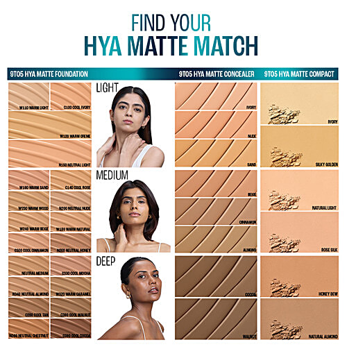 Lakme Hya Matte 9To5 Hya Matte Foundation + Hyaluronic Acid - SPF 40, 25 ml Cool Tan