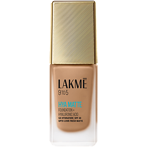 Lakme Hya Matte 9To5 Hya Matte Foundation + Hyaluronic Acid - SPF 40, 25 ml Cool Tan