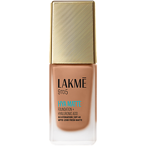 Lakme Hya Matte 9To5 Hya Matte Foundation + Hyaluronic Acid - SPF 40, 25 ml Neutral Chestnut 