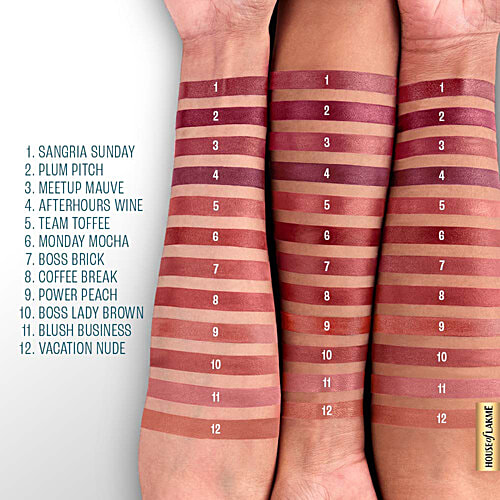 Lakme Hya Matte 9To5 Hya Matte Lipstick, 3.6 g Boss Lady Brown 