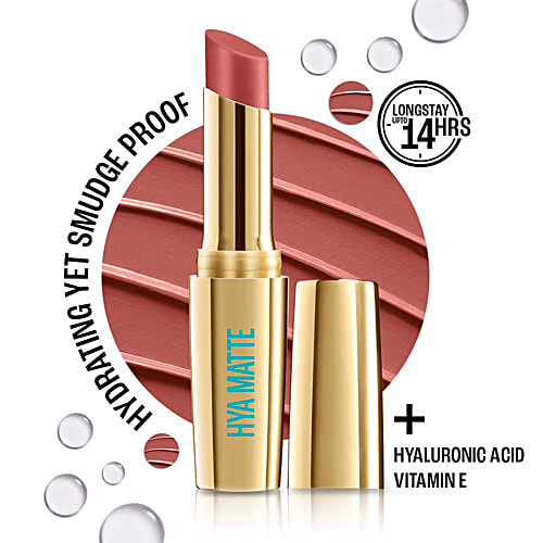 Lakme Hya Matte 9To5 Hya Matte Lipstick, 3.6 g Boss Lady Brown 