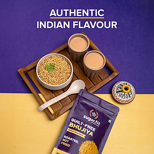 Sugar.Fit Active Guilt-Free Bhujiya, 150 g  Crunchy Indian Snack, Zero Cholesterol, No Artificial Flavours
