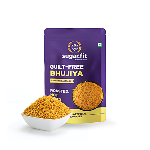 Sugar.Fit Active Guilt-Free Bhujiya, 150 g  Crunchy Indian Snack, Zero Cholesterol, No Artificial Flavours