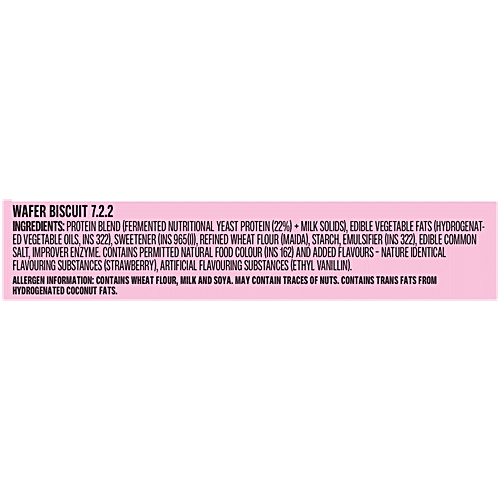 Superyou Strawberry Creme Protein Wafer Bar, 40 g No Added Sugar, 10 g Protein, 3 g Fibre