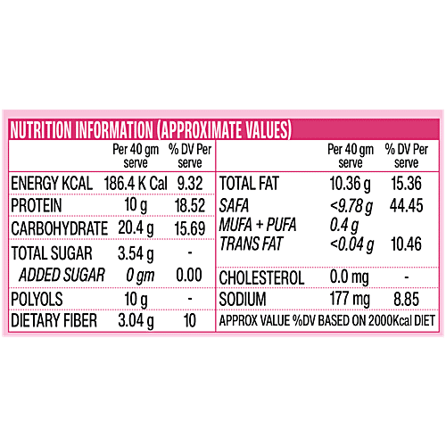 Superyou Strawberry Creme Protein Wafer Bar, 40 g No Added Sugar, 10 g Protein, 3 g Fibre