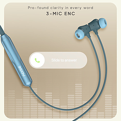 Noise Airwave Pro Bluetooth Wireless Neckband Earphones With Mic - Metallic Blue, 1 Unit  
