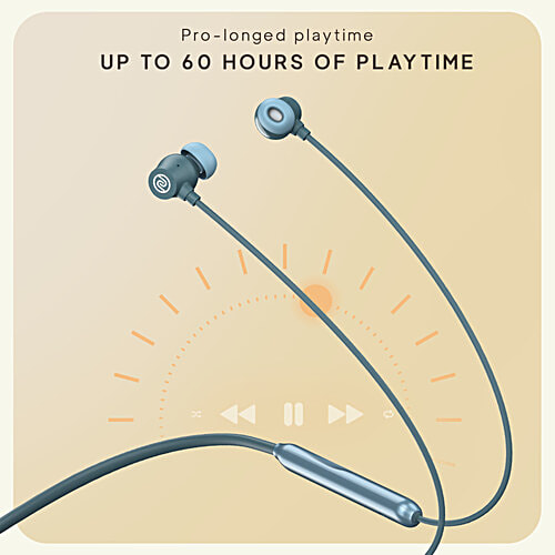 Noise Airwave Pro Bluetooth Wireless Neckband Earphones With Mic - Metallic Blue, 1 Unit  